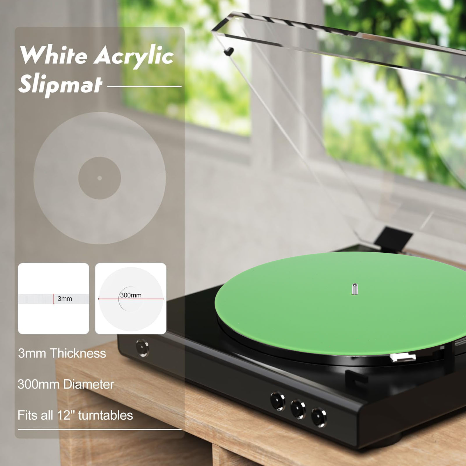 Record Platter Slipmat Acrylic - đánh giá và giá Vinyl Record Cleaner
