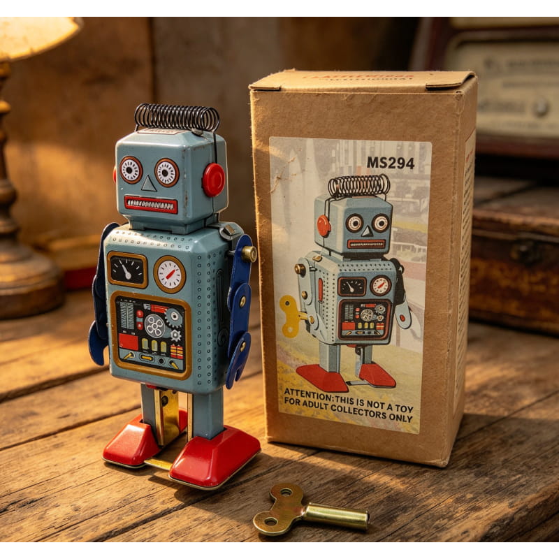 Vintage MS294 Tin Wind-Up Robo - đánh giá và giá Vintage Collectibles Store