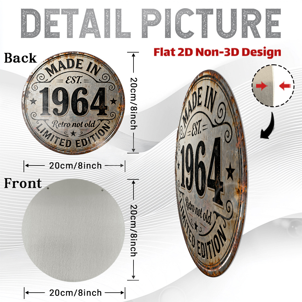 2D Flat, 1pc Vintage 1964 Retr - đánh giá và giá Vintage Collectible Plates